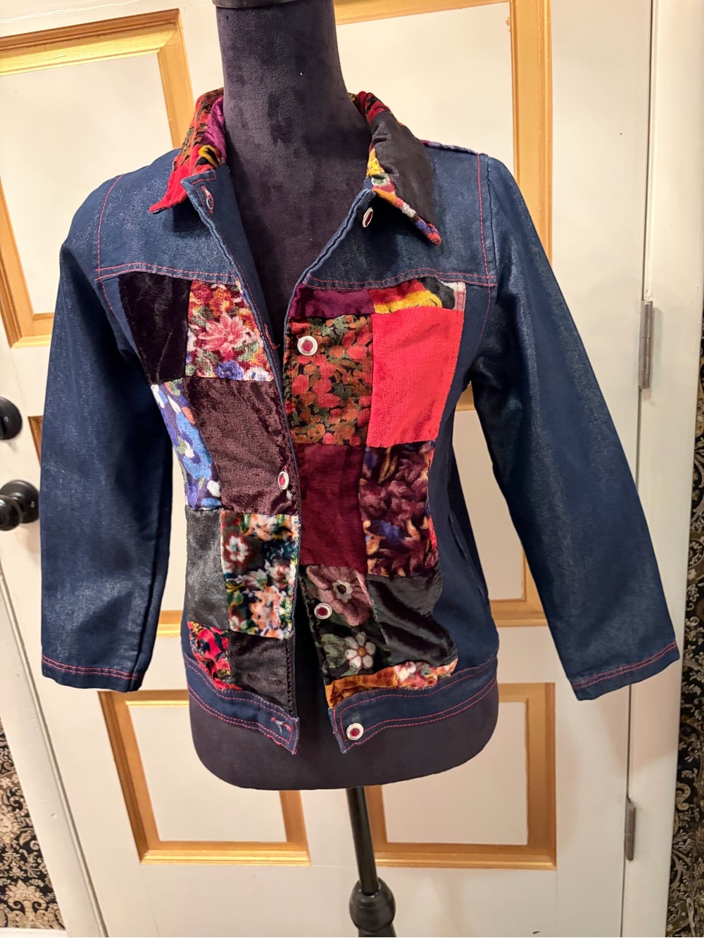 Women’s Multicolor Patchwork Denim Jacket